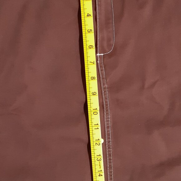 Dockers Woman's Denim Skirt Size 12, Brown, Cargo Pockets, belt loops - Picture 8 of 9